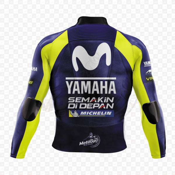 Yamaha Valentino Rossi 2018 Race Blue Lederjacke