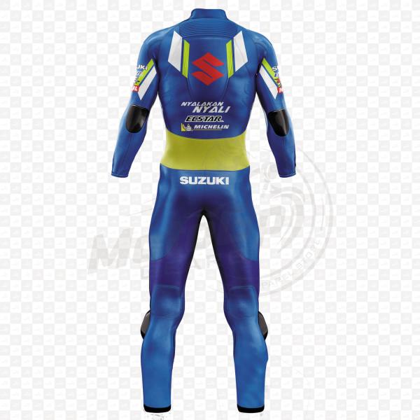 Tuta MotoGP Suzuki Joan Mir 2019 in Pelle Monopezzo