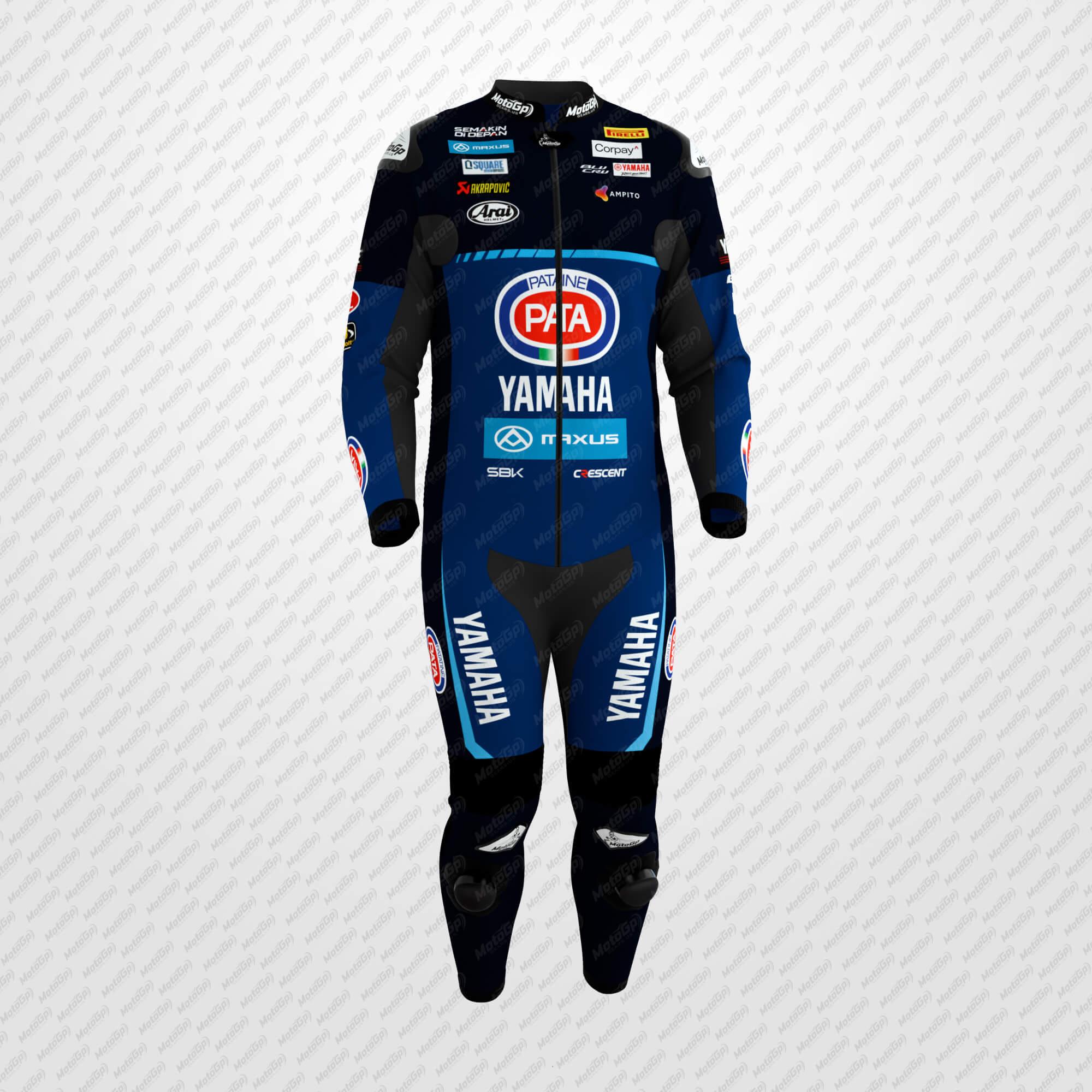 Traje de Cuero Jonathan Rea Yamaha SBK 2025 – Equipo Profesional MotoGP