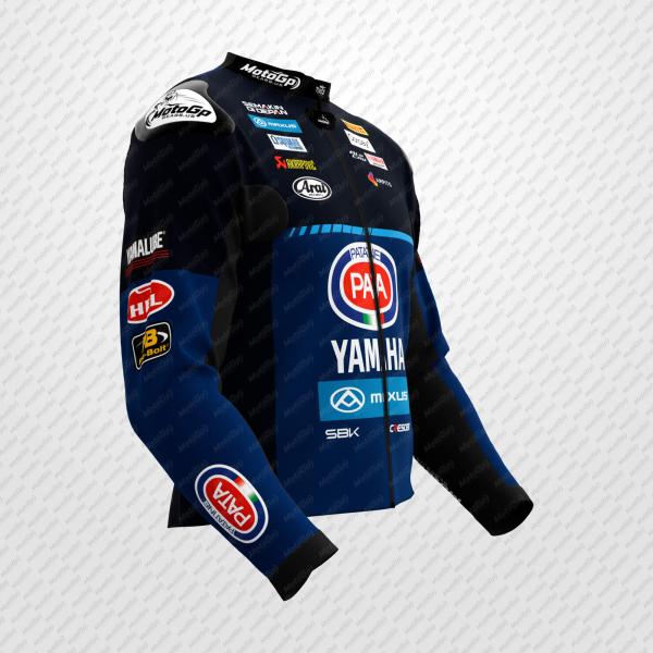 Chaqueta de Cuero Jonathan Rea Yamaha SBK 2025 – Equipo Profesional de Protección Racing