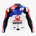 Jorge Martin Ducati Biker White Leather Jacket – 2022 Racing Edition