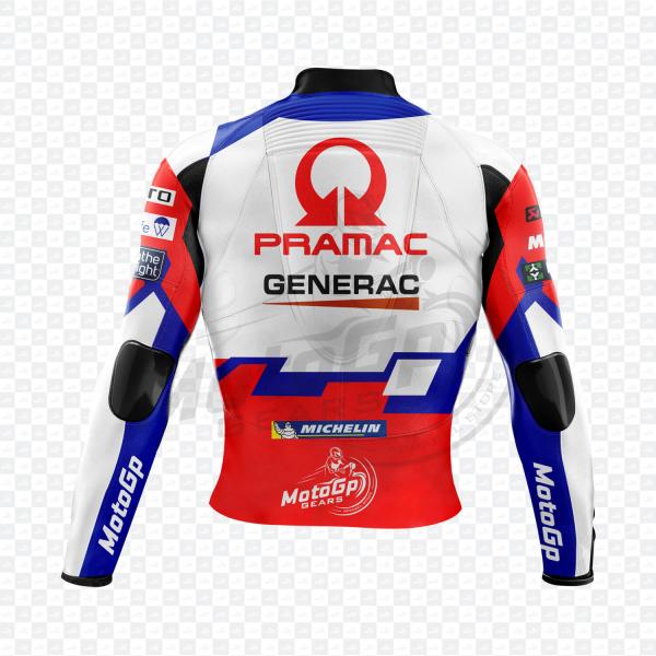 Jorge Martin Ducati Biker White Leather Jacket – 2022 Racing Edition