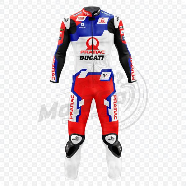 Jorge Martin Ducati Biker White Leather Suit