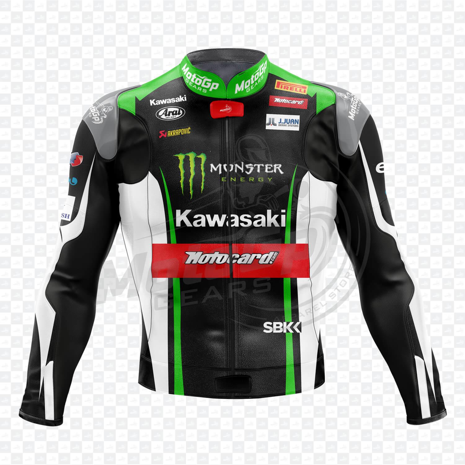 Kawasaki Jonathan Rea 2017 Racing Lederjacke