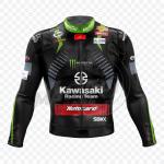 Giacca Moto in Pelle Kawasaki Tom Sykes 2018 WSBK