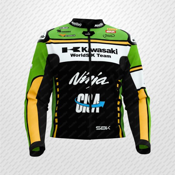 Garrett Gerloff Kawasaki Leather Racing Jacket – SBK 2025 Edition