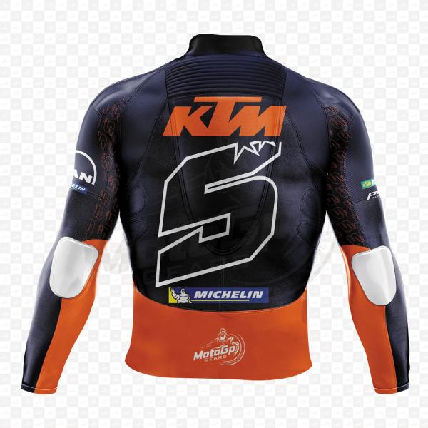 Chaqueta de Moto de Cuero KTM Johann Zarco 2018 Custom