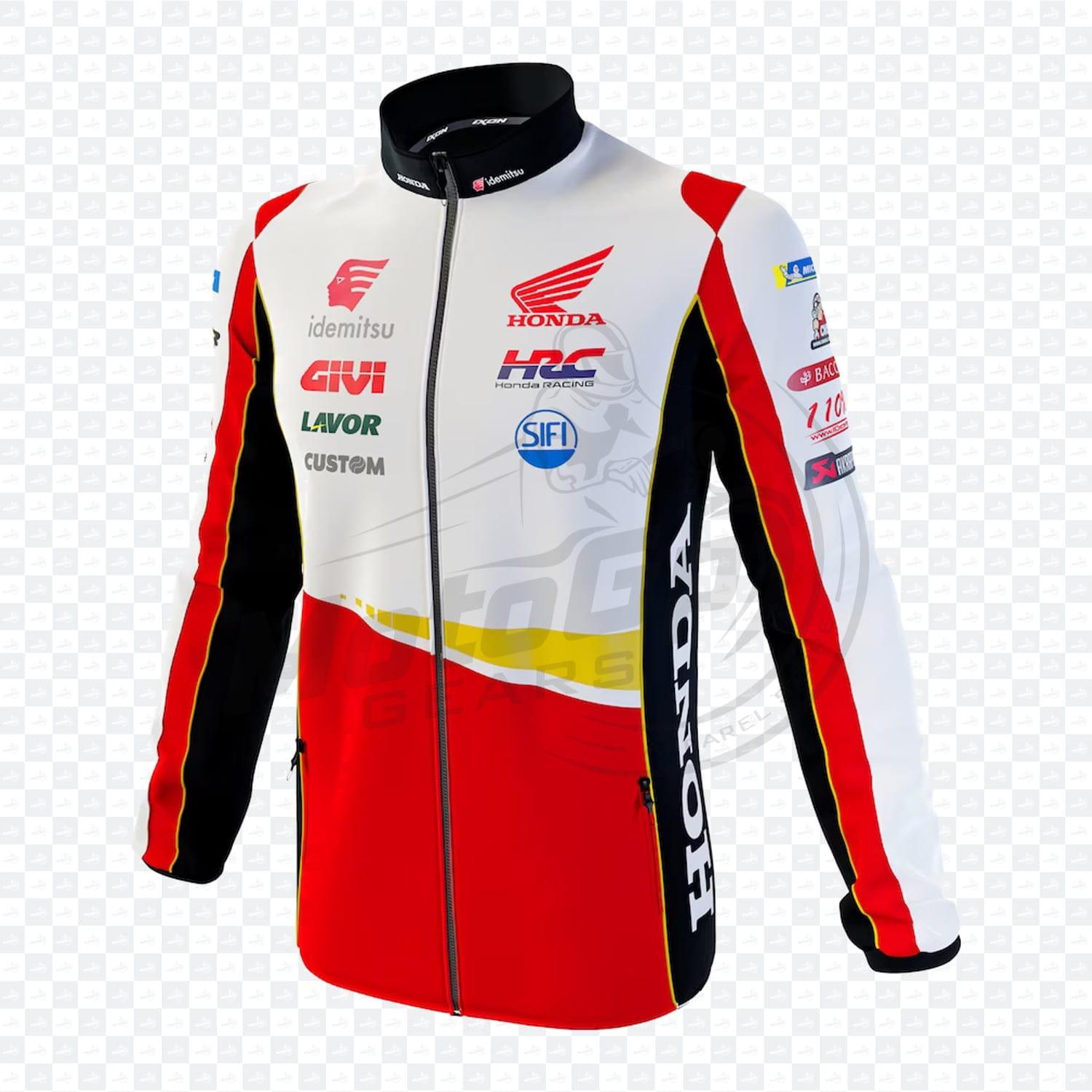 Felpa con Zip LCR Honda Team 2023 Rosso & Bianco – Comfort Premium