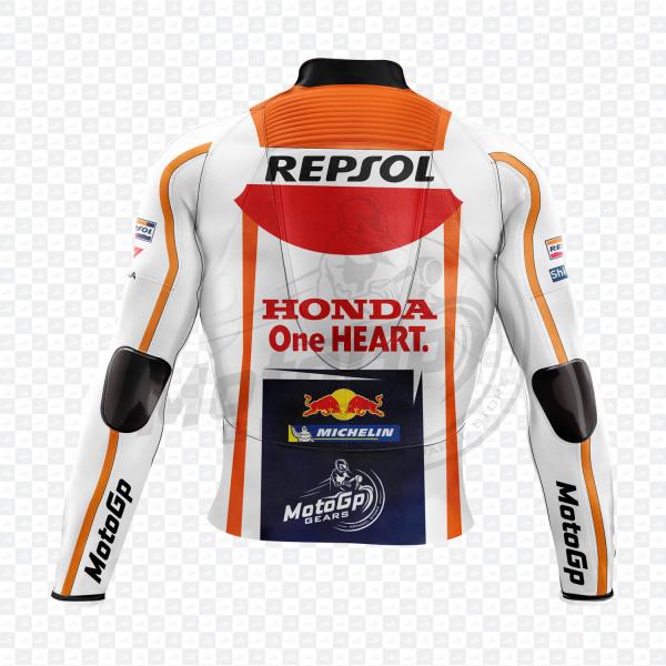 Marc Marquez Honda Repsol MotoGP 2022 Racing Leather Jacket – Genuine Cowhide