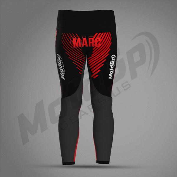 Pantalón de carrera Marc Marquez Winter Test MotoGP 2024 – Cuero con Protección CE