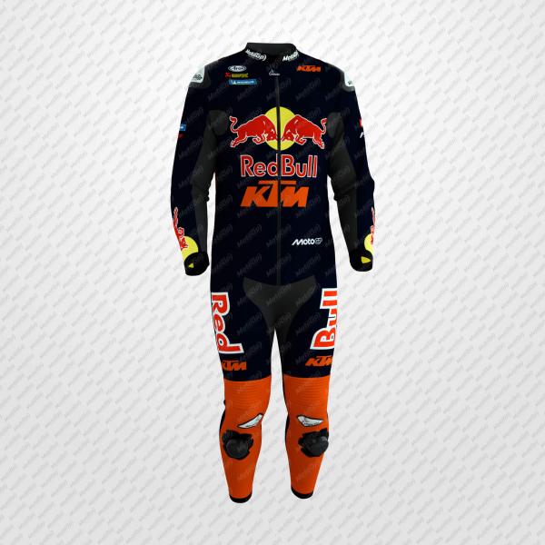 Combinaison en Cuir Maverick Viñales KTM Red Bull 2025 – Édition Premium Certifiée CE