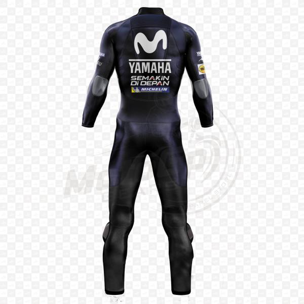 Tuta Moto in Pelle Yamaha Maverick Viñales Mono o Due Pezzi