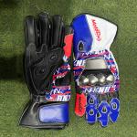Multi Brand Motorrad-Rennhandschuhe – Schwarz / Rot / Blau / Weiß
