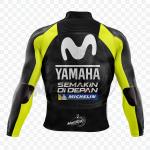 Yamaha Valentino Rossi Motorrad Lederjacke Schwarz