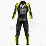 Yamaha Valentino Rossi 2018 Schwarzer Leder Motorradanzug Ein- oder Zweiteilig