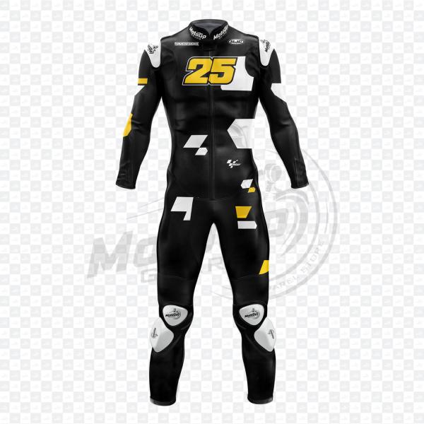 Raul Fernandez Aprilia Test Motorcycle Black Leather Suit