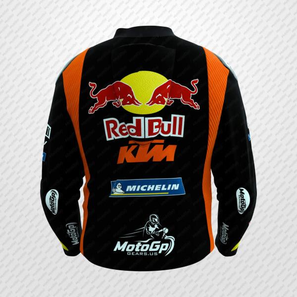Giacca da Corsa in Pelle Pedro Acosta KTM Red Bull Nera – Edizione Personalizzata