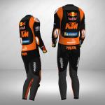 Combinaison Moto Jack Miller KTM Red Bull 2024 – Noir & Orange, Protection CE