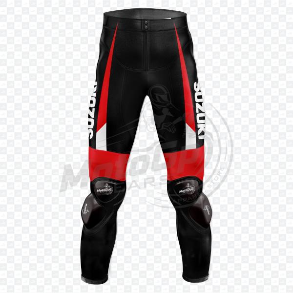 Maverick Vinale Suzuki Black n Red Leather Pant