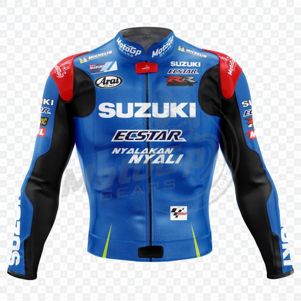 Suzuki Maverick Vinale 2016 Gsxr Blue Biker Jacket