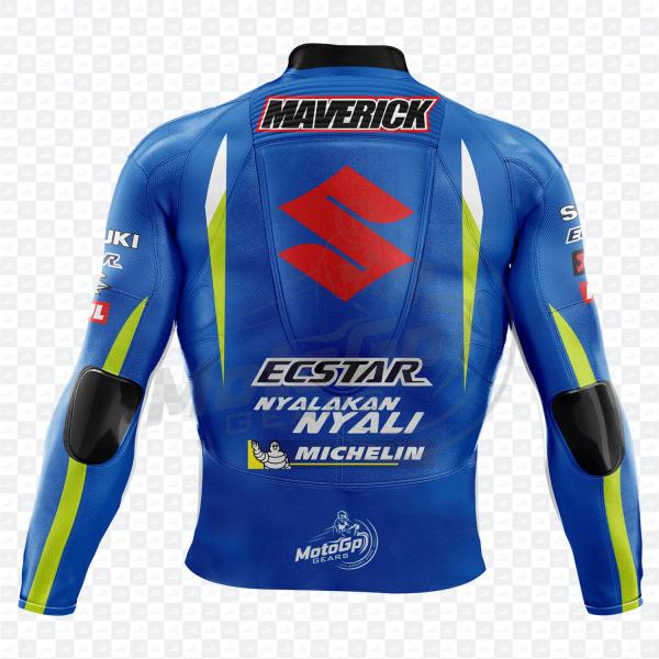 Suzuki Maverick Vinale 2016 Gsxr Blue Biker Jacket