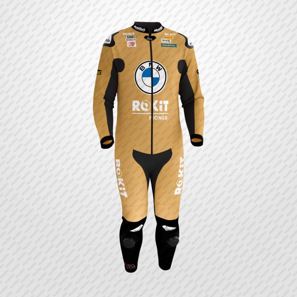 Toprak Razgatlioglu BMW Motorcycle Racing Leather Suit – Camel Edition