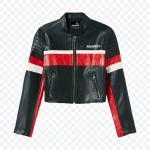 Chaqueta de cuero mujer semi motociclista hecha a mano