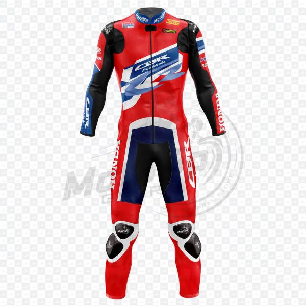 Xavi Vierge Honda Red Motorcycle Leather Suit