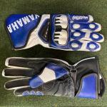 Guantes de carrera de moto Yamaha – Blanco / Azul