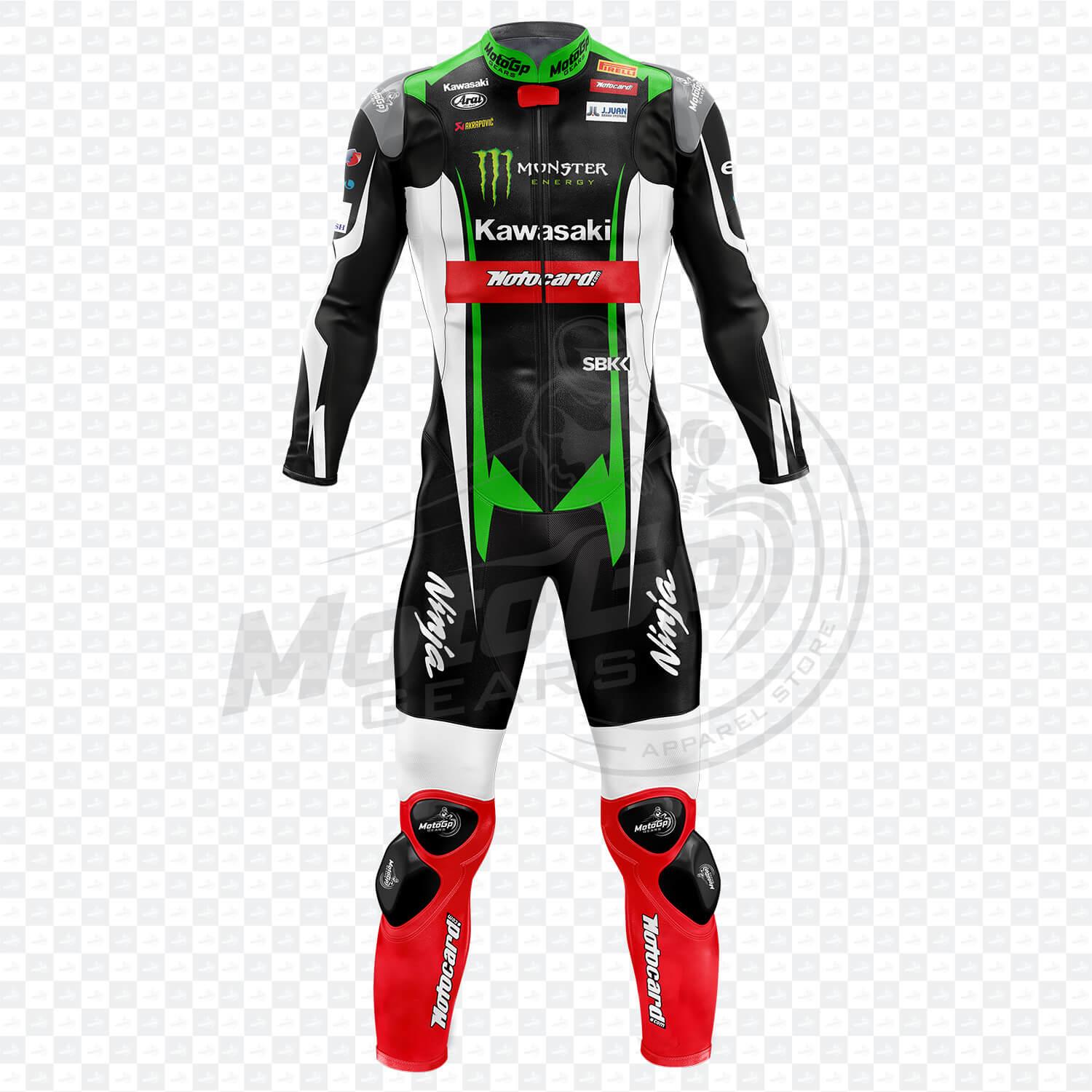 Kawasaki Tom Sykes 2017 Echtes Leder Motorradanzug
