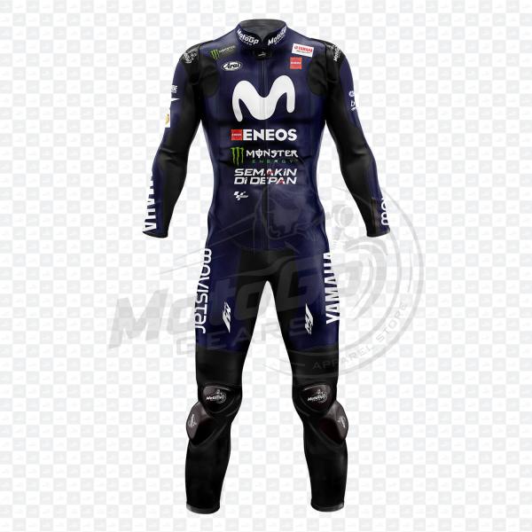 Tuta Moto in Pelle Yamaha Maverick Viñales Mono o Due Pezzi