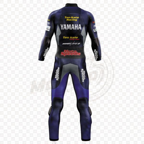 Black Leather Yamaha Motorcycle Custom Suit