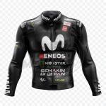 Yamaha Valentino Rossi Motorrad Lederjacke Schwarz